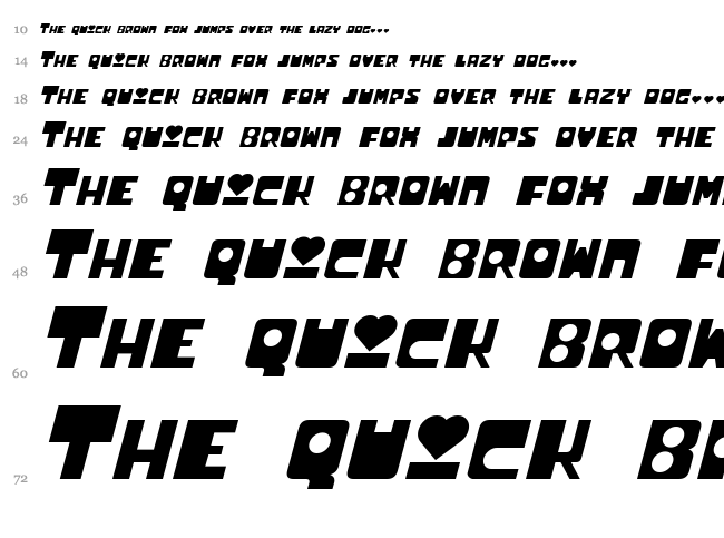 Utonium font waterfall